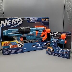 NERF Lot of 2 NEW Dart Guns Elite‎ 2.0 Commander RD-6 & Elite 2.0 Ace SD-1